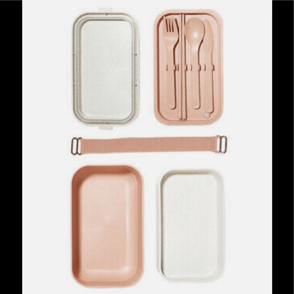 Brand New - Our Place Layered Lunch Box with Clips and Utensils